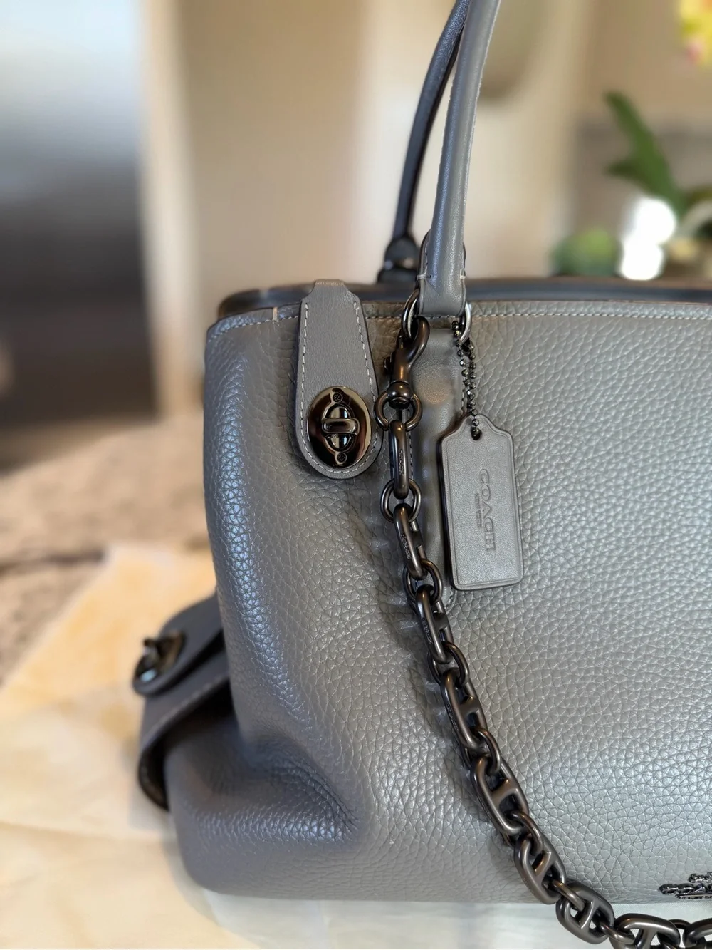 Coach Brooklyn Carryall 34 Leather Bag - Picture 11 of 11